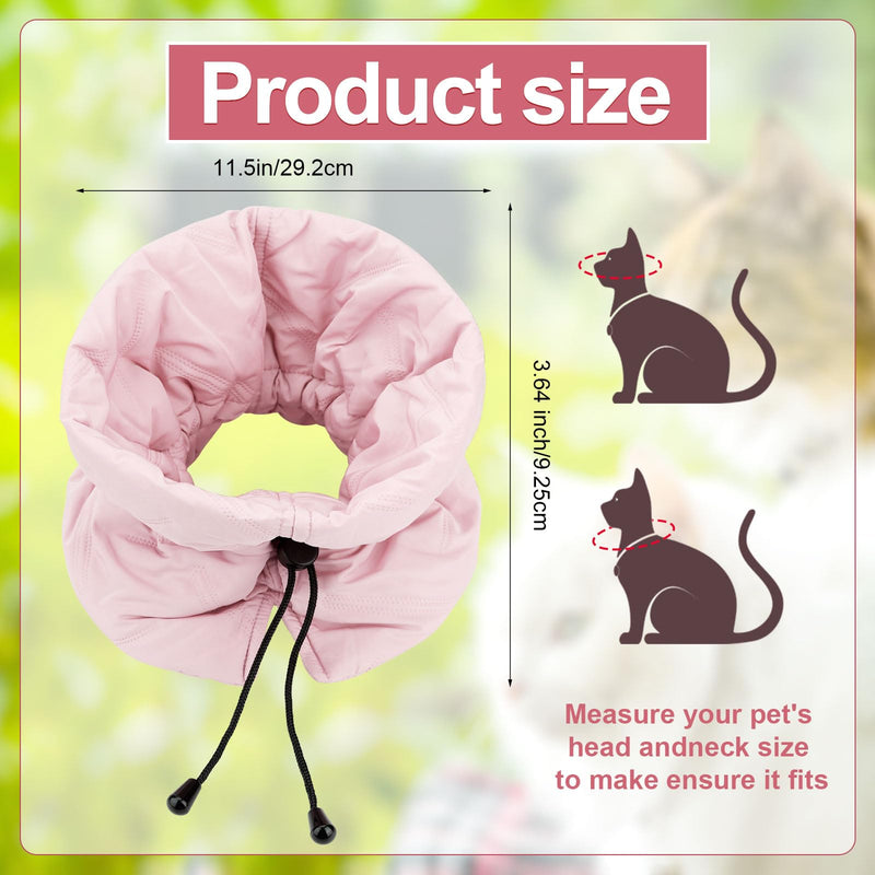 Cat Cone Collar, Soft Adjustable Kitten Recovery Collar for After Surgery Lightweight Puppy Pet Elizabethan Cones to Stop Licking Wound Protective Dog Neck Cover (Pink) - PawsPlanet Australia