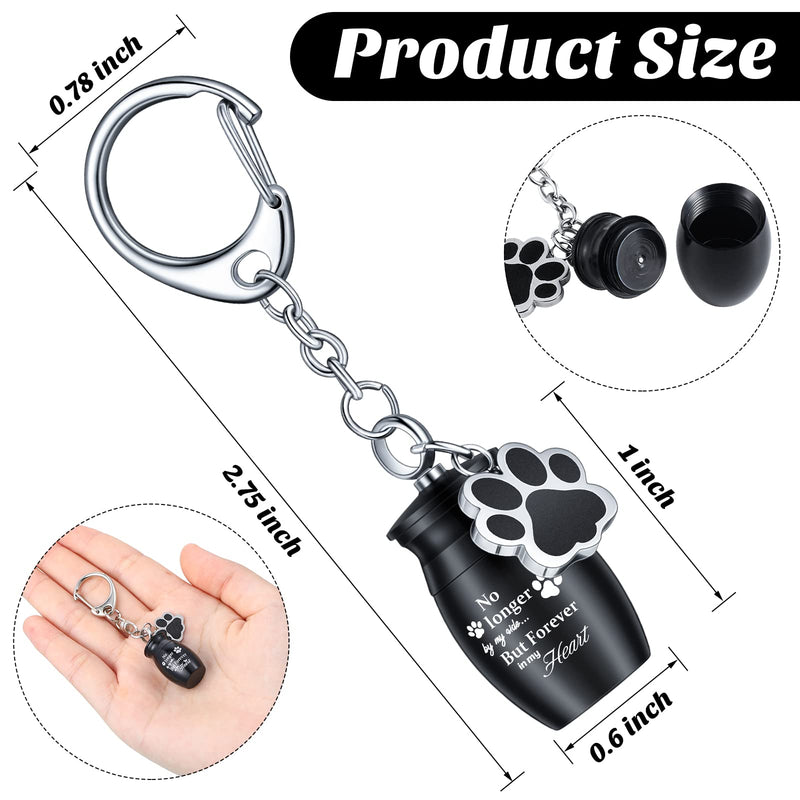 Tudomro 2 Pcs Pet Urns Keychain for Dog Cat Ashes with Storage Bags Small Pet Cremation Keepsake Pend Paw Print Memorial Urn Fresh Style - PawsPlanet Australia