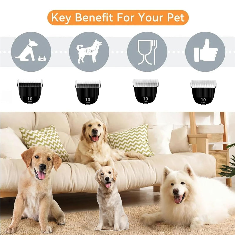 Replacement Blade for nebot P1 Pro Pet Grooming Kit & Vacuum,Size-10 Cut Length 1/50"(0.5mm),Made of Ceramic Blade & Stainless Steel Blade Black-888 - PawsPlanet Australia
