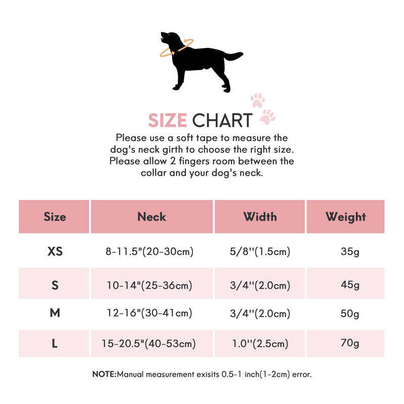 Leather Dog Collar for Small Medium Large Dogs, Soft Padded Dog Leather Collar with Heavy Duty Gold Buckle, Durable & Comfortable for Large Dogs Daily Walking (Pink, L) L:Neck 15-20.5’’, Width 1.0’’ Pink - PawsPlanet Australia