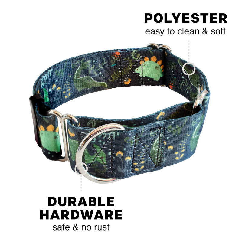 Downtown Pet Supply - Martingale Collar for Dogs - Dog Training Collar - Big, Wide & Thick Dog Collar - Escape-Proof, Weatherproof, Durable and Comfortable - Dino - Extra Large Dog Collar X-Large: 18.5"-34 - PawsPlanet Australia