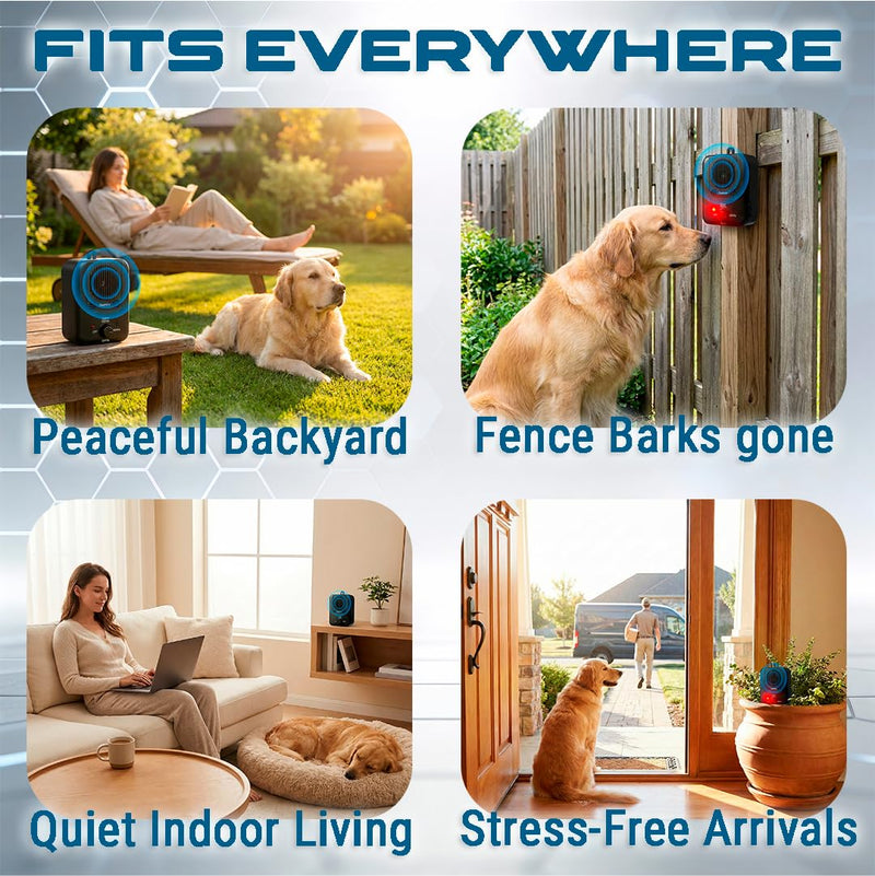 Anti Barking Device for Dogs, Bark Box, Barking Dog Deterrent, Barks no More Dog Training Device, ultrasonic Dog bark Deterrent, Stop Dog Barking Device up to 50 ft, In & Outdoor use 2024, Automatic - PawsPlanet Australia