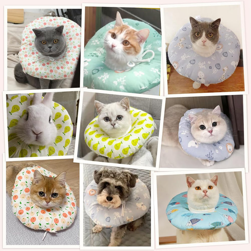 Inflatable Cone Collar for Cats After Surgery,Soft & Alternative Cat Cone,Anti-Lick Wound Elizabethan,Comfortable E Collar（seafloor-xs） seafloor XS