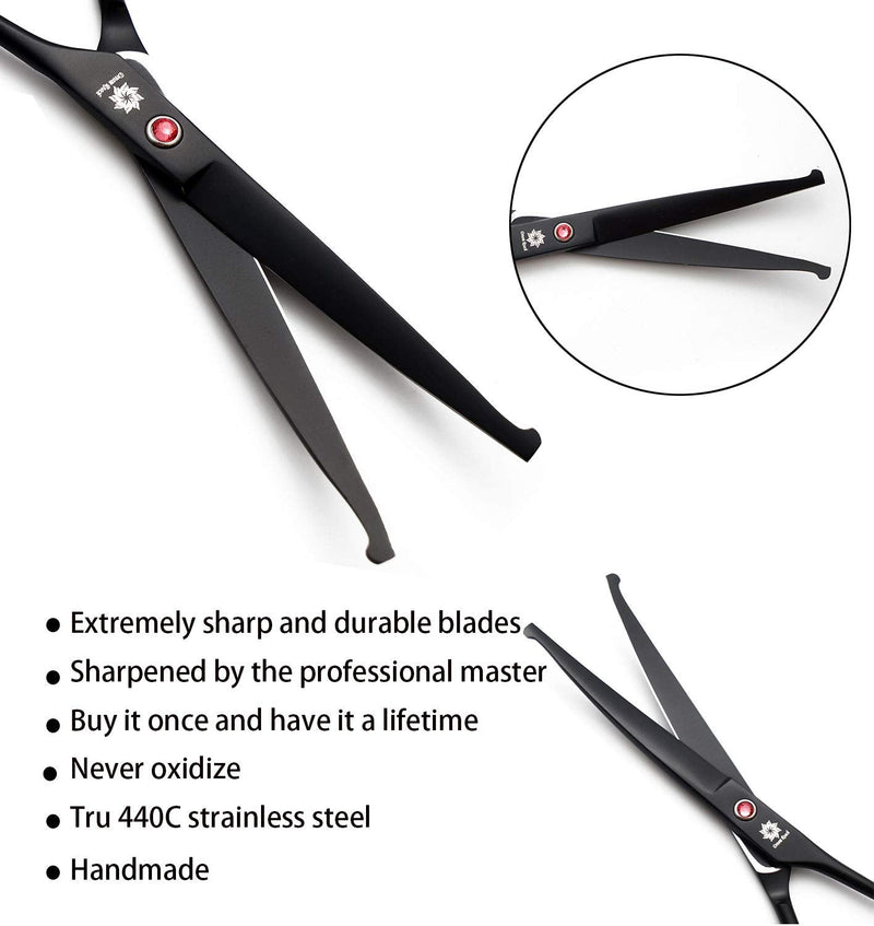 Dream Reach 7.0 Inches Professional Pet Cat Dog Grooming Shears Scissors, Straight, Curved, Thinning/Blending/Chunking Scissors Kit (Upwrap Cutting) Upwrap Cutting - PawsPlanet Australia