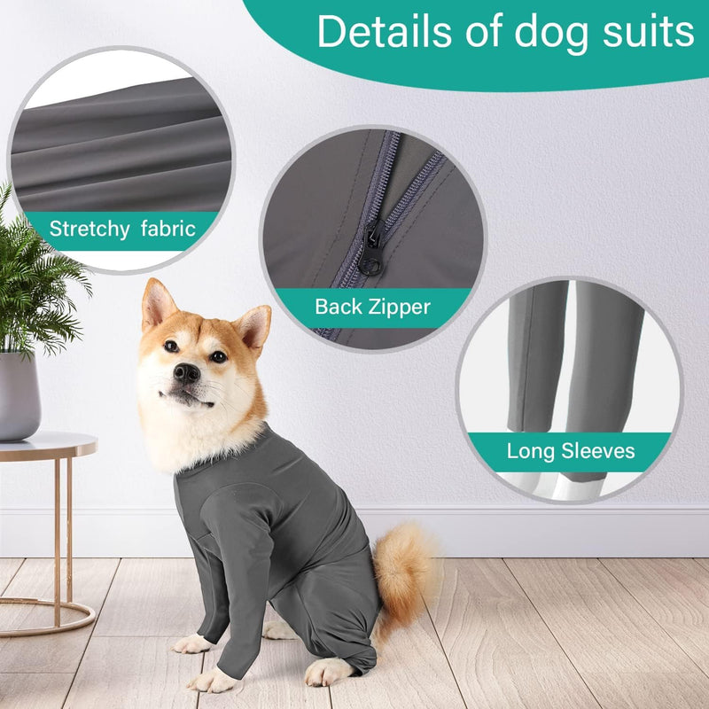 Dog Romper, Surgery Recovery Suit, Dog Pyjama Jumpsuit, Prevents Suit Leaking, Full Coverage, Surgical Recovery Bodysuit for Pets, (M)