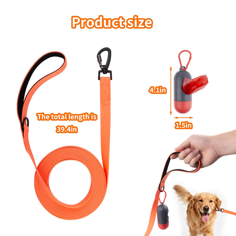 Waterproof Long Dog Leash,16ft Dog Training Leash for Outside Large Medium Small Dogs Outside Walking, Playing, Padded Handle for Recall Training,Hiking, SwimmingCamping, or Yard(Orange) - PawsPlanet Australia