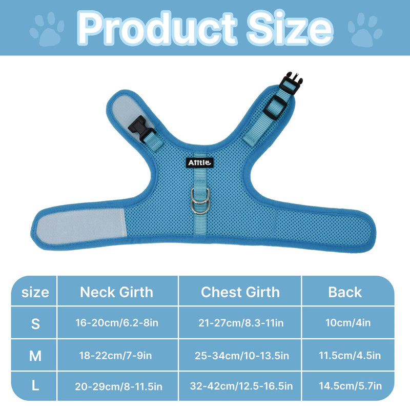 AIITLE Lightweight Escape Bunny Harness and Leash Set - Air Mesh Vest with Double D-Rings, Adjustable & Magic Tape Design, for Ferret/Cat/Puppy Training and Hiking Adventures, Blue L - PawsPlanet Australia