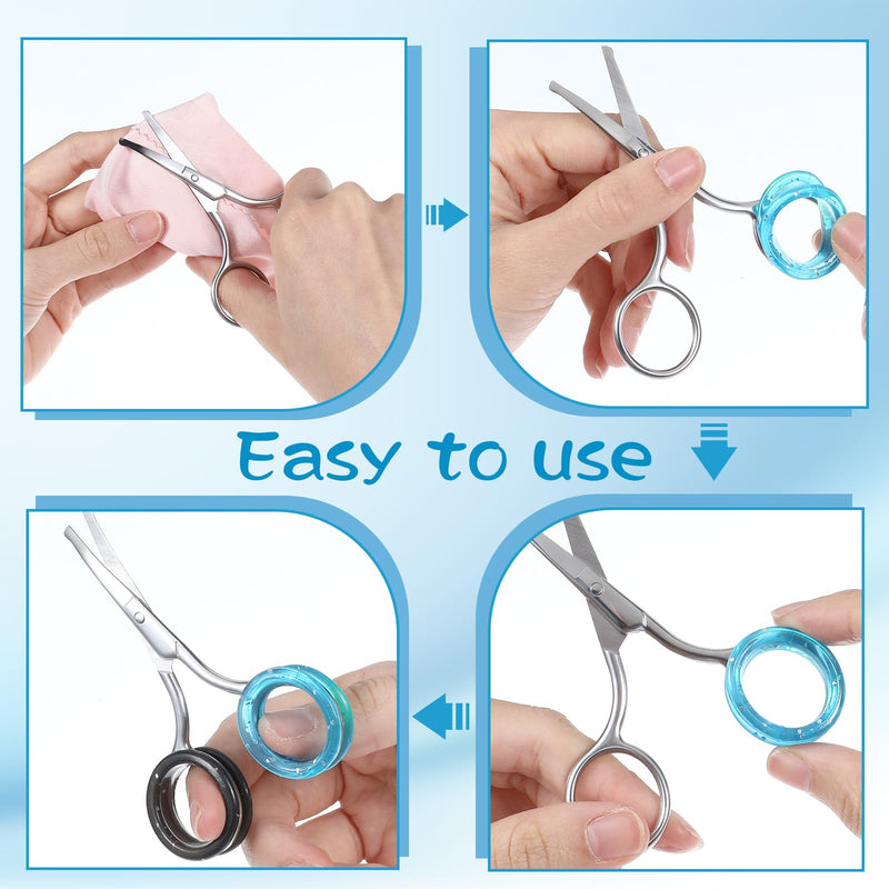12Pcs Scissors Finger Ring Soft Silicone Scissors, Thumb Insert Finger Protection Ring Scissors Accessories, for Animal Hair Shears for Professional Barbers - PawsPlanet Australia