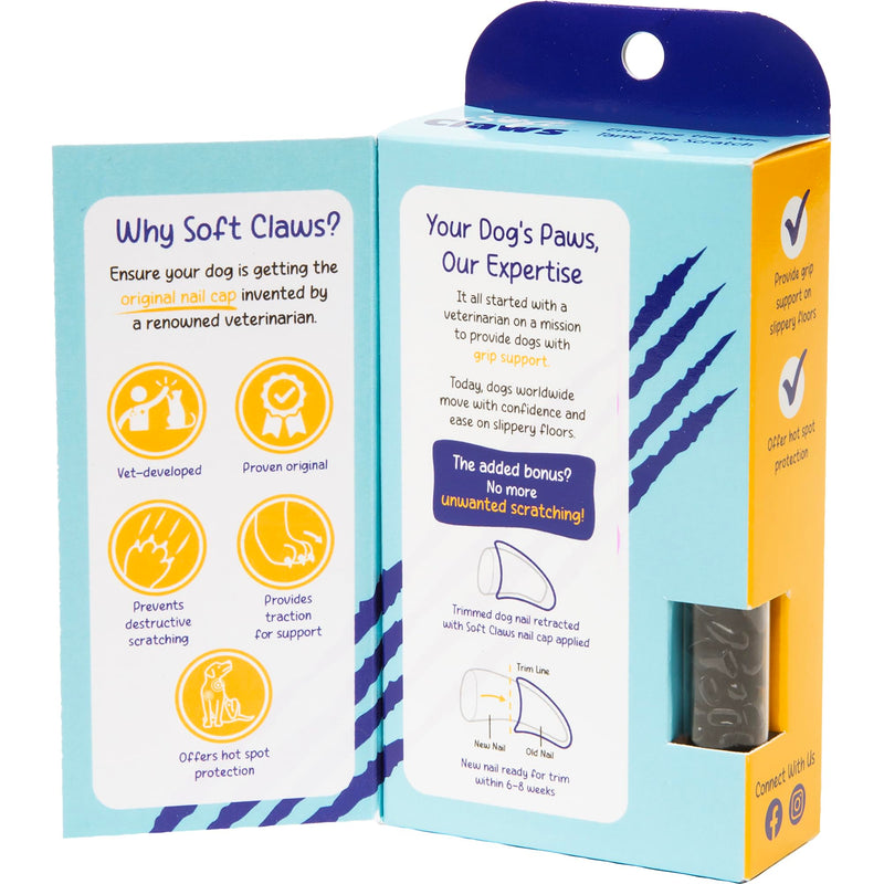 Soft Claws Canine Dog and Cat Nail Caps Take Home Kit, X-Small, Black - PawsPlanet Australia