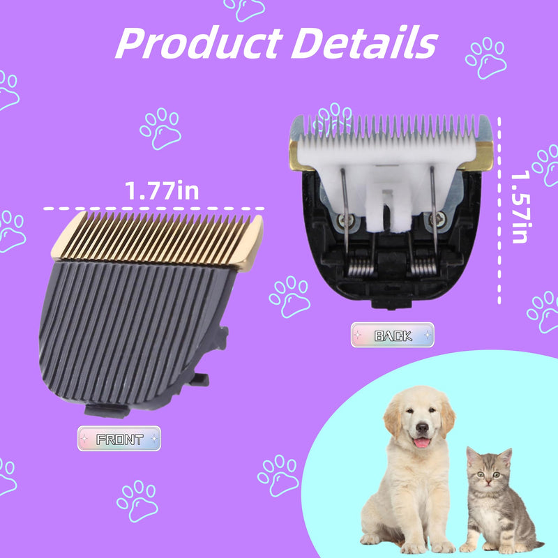 Dog Hair Clipper Blade Professional Pet Clippers Replacement Blades Cat Dog Accessory for Baorun P2/P3 One Size 2pcs - PawsPlanet Australia