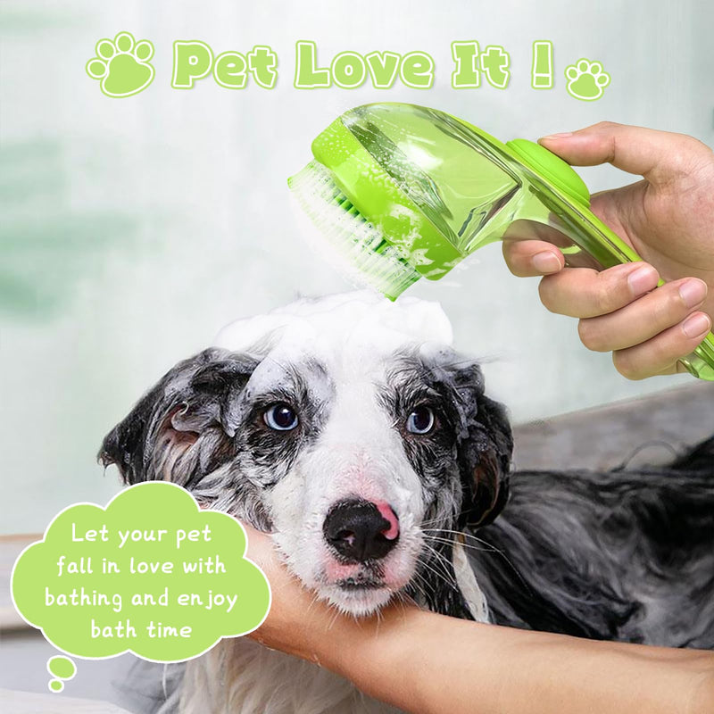 4Pcs Dog Bath Brush Set, Comfortable Long Handle Soft Grooming Brushes With Grooming Gloves Washing Gloves and Massage Brush and Finger Toothbrush, Perfect for Long Short Haired Dogs Cats Pet - PawsPlanet Australia