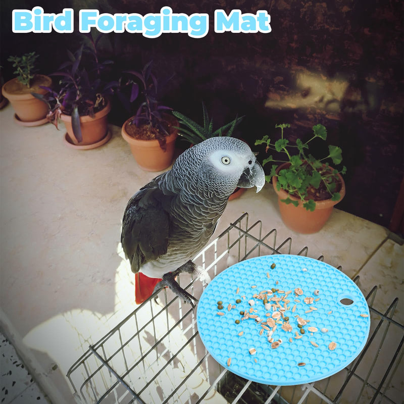 2 Pcs Bird Slow Feeder Mats Birds Foraging Toys Puzzle Interactive Parrot Foraging Toys Parrot Cage Accessories for Parakeet Cockatiel African Grey Conure Budgies﻿ African Grey - PawsPlanet Australia