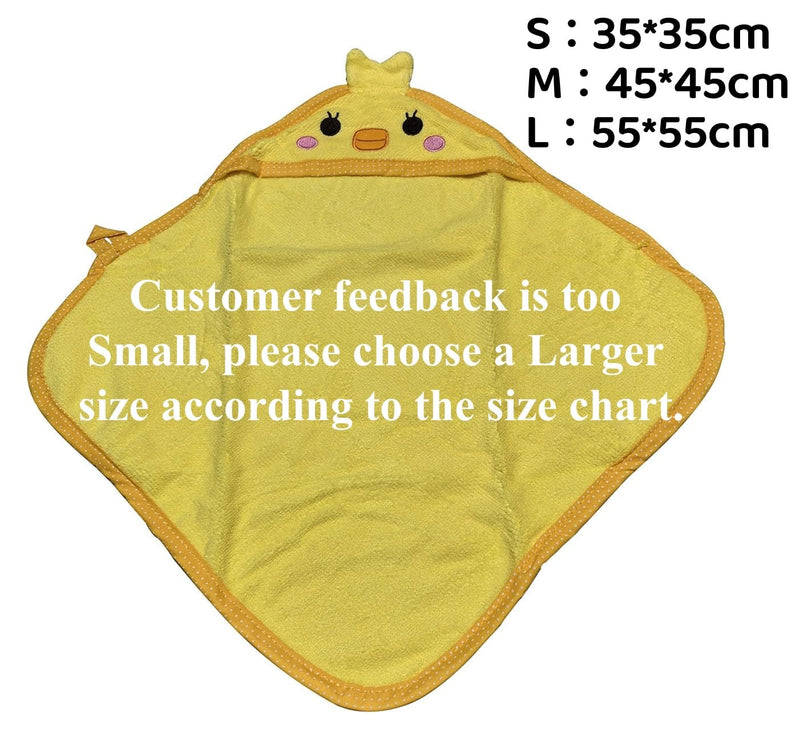 Dog Hooded Bathrobe Towel, Fast Drying Bath Towel Absorbent Warm Blanket Yellow S S(13.78*13.78') - PawsPlanet Australia