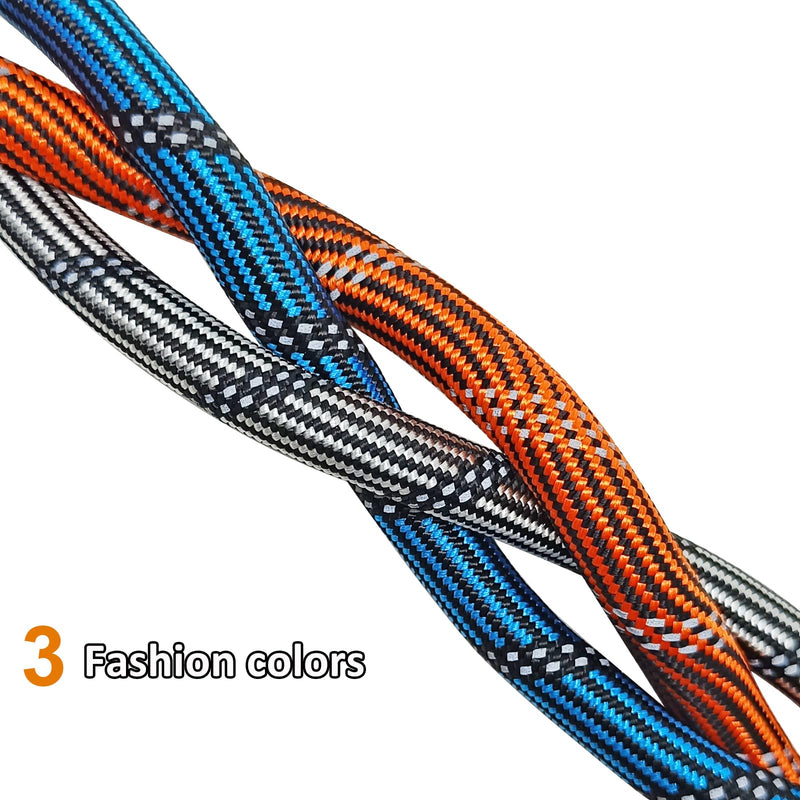 BTINESFUL Long Dog Leash, 10/15/20/30/50FT Dog Training Leash with Soft Handle, Reflective Heavy Duty Rope Dog Lead for Medium Large Dogs Outside Play, Camping (3/8" x 20ft, Blue) 20ft x 3/8inch - PawsPlanet Australia