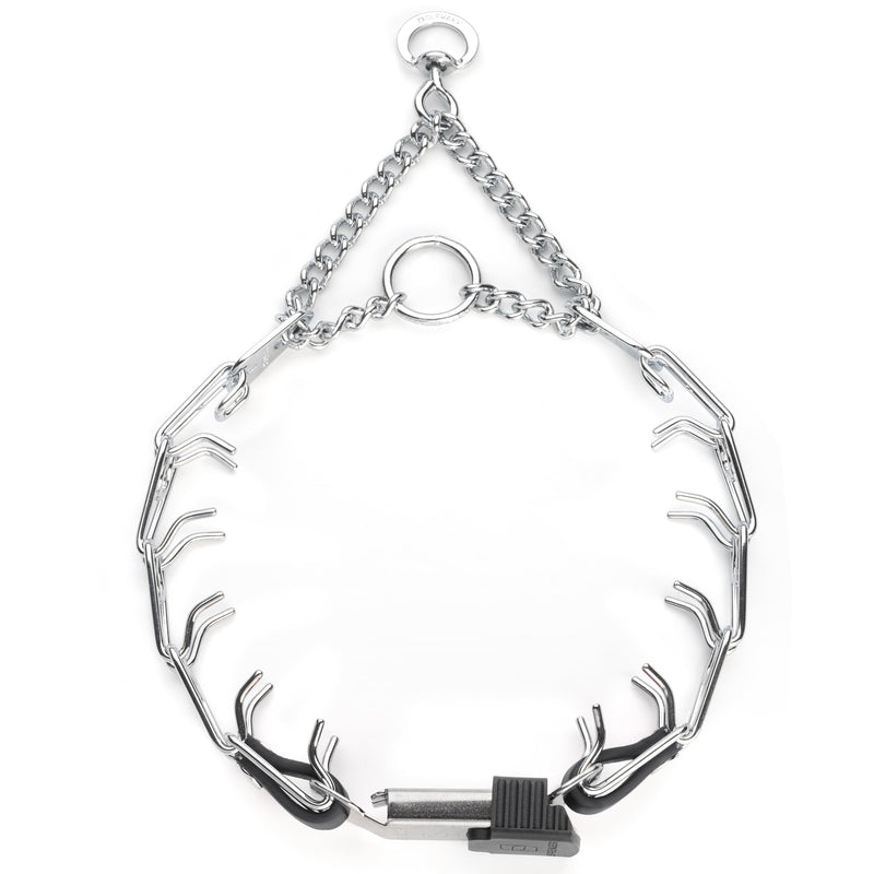 Herm Sprenger Chrome Plated Steel Dog Collar for Small Dogs with Quick Release ClicLock Buckle & Biothane Insert Prong Collar for Dogs Made in Germany (Black, 16in x 2.25mm(Neck Size up to 13-14in)) Black 16in x 2.25mm(neck size up to 13-14in) - PawsPlanet Australia