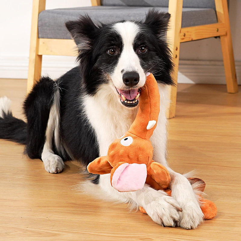 Sedioso Extra Large Dog Toy, Durable Dog Toy for Large Breed, 21.6 Inch Tug of War Dog Interactive Toy, Stuffed Animal Dog Chew Toy with Crinkle Paper for Small, Middle and Big Dogs(Elephant) Brown Elephant - PawsPlanet Australia