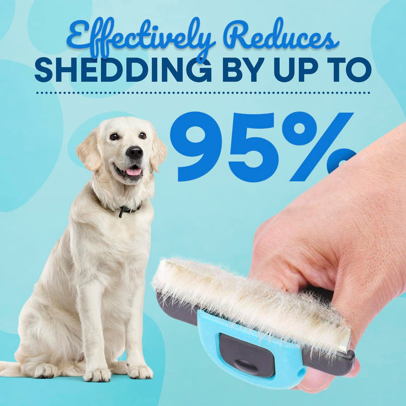 Sinko Deshedding Dog Brush -Professional Dog Deshedding Brush, Dog Brush for Shedding, Pet Deshedding Tool, Cat Deshedding Brush, Fur Deshedding Brush, Pet Hair Remover for Cats and Dogs (Blue) Blue - PawsPlanet Australia