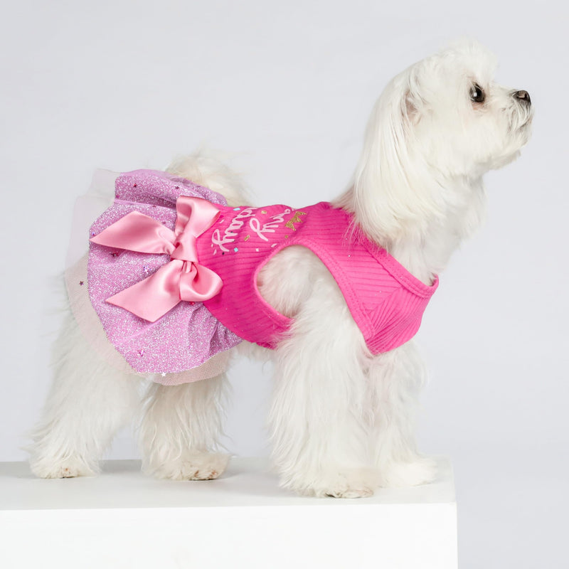It's My Birthday Dog Dress, Dog Birthday Dress with Bowknot, Dog Clothes for Small Dog Girl, Funny Dog Clothes, Pet Cat Outfit, Pink, Medium It's My Birthday - PawsPlanet Australia