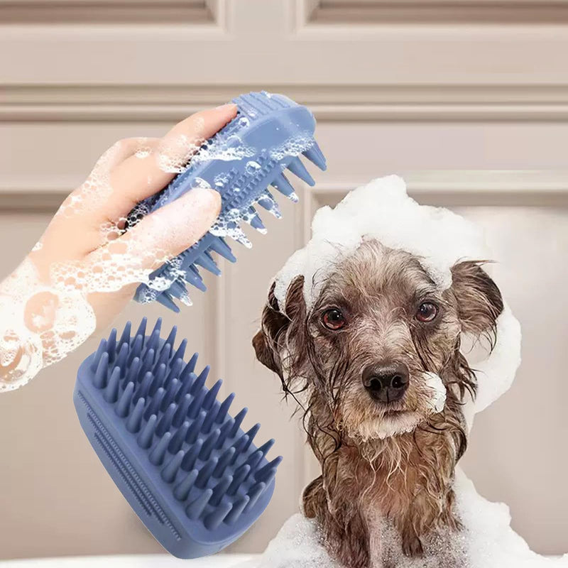 Dog Brush Kit for Grooming Short & Long Haired Dogs & Cats, 4-in-1 Pet Grooming Set with Self-Cleaning Slicker Brush, Deshedding Tool, Shampoo Bath Comb, Massge Comb (Green Black) Green Black - PawsPlanet Australia