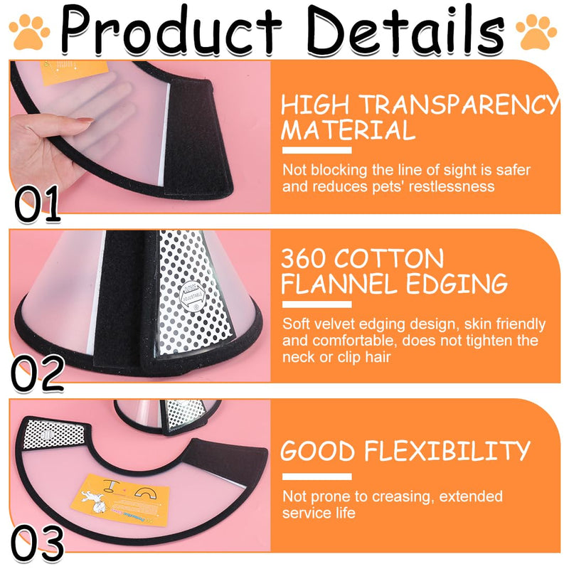 Adjustable Cat Collar, Plastic Pet Collar, Protective Collar, Bite and Lick Protection, Adjustable Collar for Kittens (15-18cm)