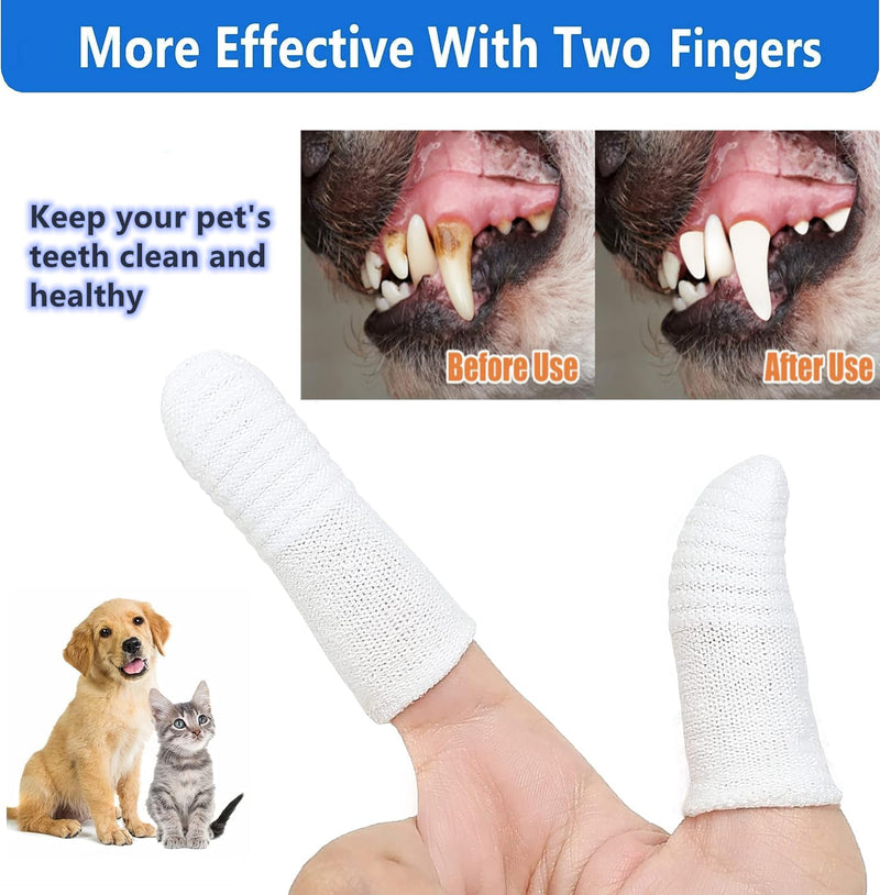 Dog Toothbrush, Pack of 20 Cat Toothbrush, Reusable Finger Toothbrush, Dog, Pet Finger Toothbrush, Nylon Pet Toothbrush for Cleaning Dogs and Cats (White)