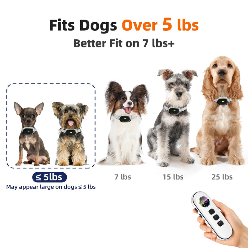 Ultra-Small Dog Shock Collar with Remote, Ultra-Light & Thin Dog Training Collar, Tailored for Small Dogs 5-15lbs & Medium Dogs, 198-Level Precise Control, Waterproof, Rechargeable (Not Auto Collar) Beige - PawsPlanet Australia