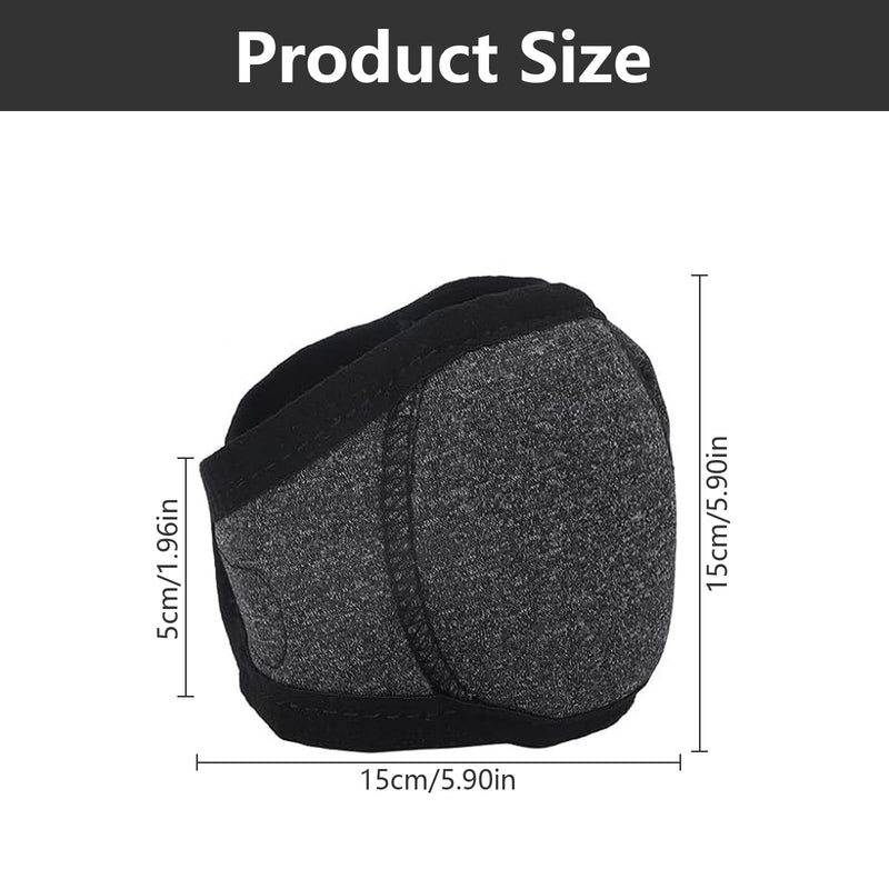 Dog Ears Cover, Adjustable Dog Ear Muffs Comfortable Waterproof Dogs Snood Ear Protector Muffs Noise-Reducing, Calming Hood Head Wrap for Bath Grooming Swimming Fireworks Thunder Anxiety Relief(Grey)