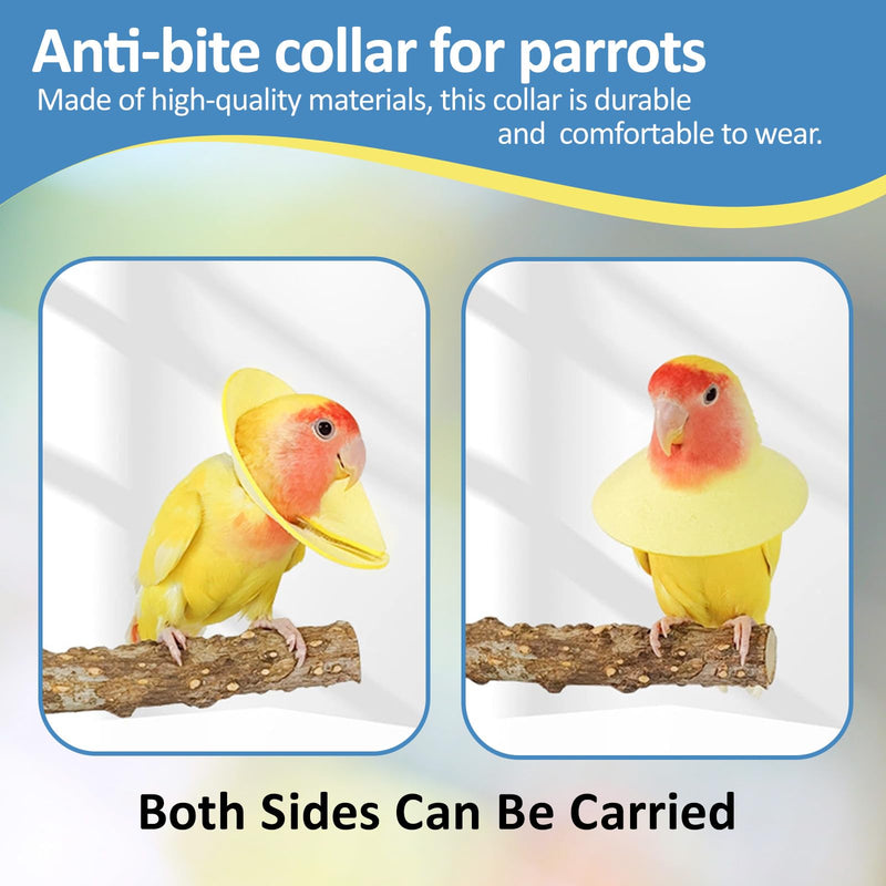 4Pack Bird Cone Collar, Anti-Grab Feather Plucking Wound Healing Safety Elizabethan Collar, Protective Recovery Cones for Budgerigar Cockatiel Lovebirds Cockatoo Parrots (XS) XS - PawsPlanet Australia