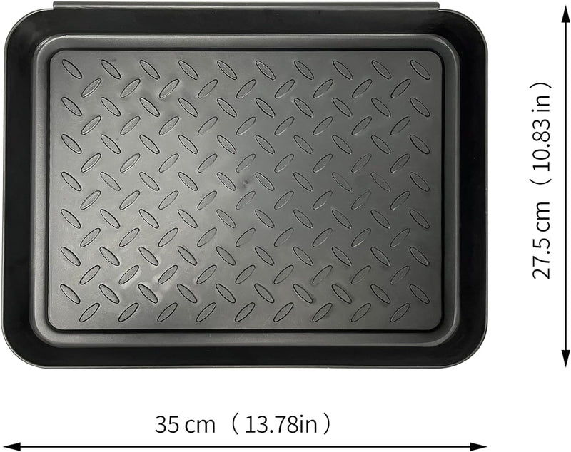 Generic Shoe Tray for Entryway, 3 Pack Indoor Mats, Dog Feed Mat, Rain Boots Drying Tray, Black - PawsPlanet Australia