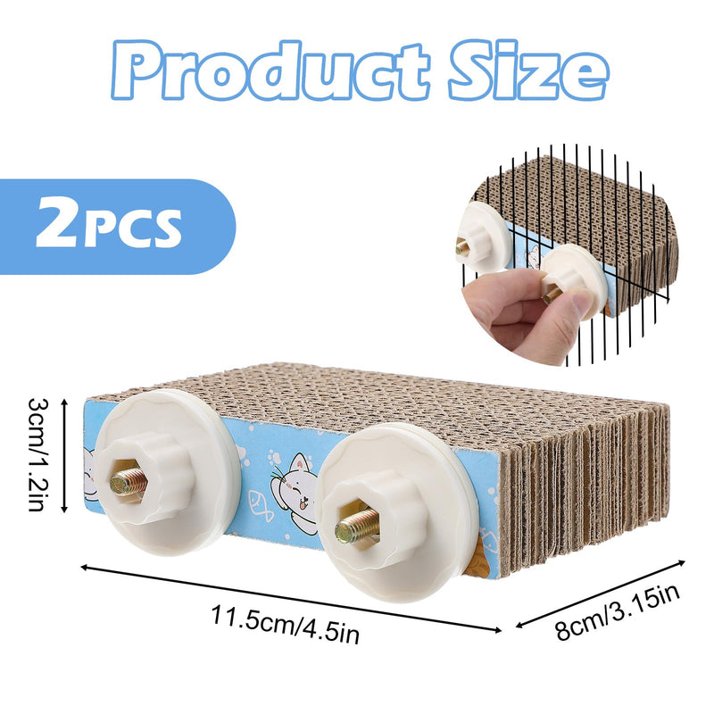 2Pcs Bird Perches for Cage, Parrot Cardboard Perch for Small to Regular Pet Birds, Parrot Playground Help Birds Clean Beak, Suitable for Macaws, Small Parakeets, Conures, Budgies - PawsPlanet Australia