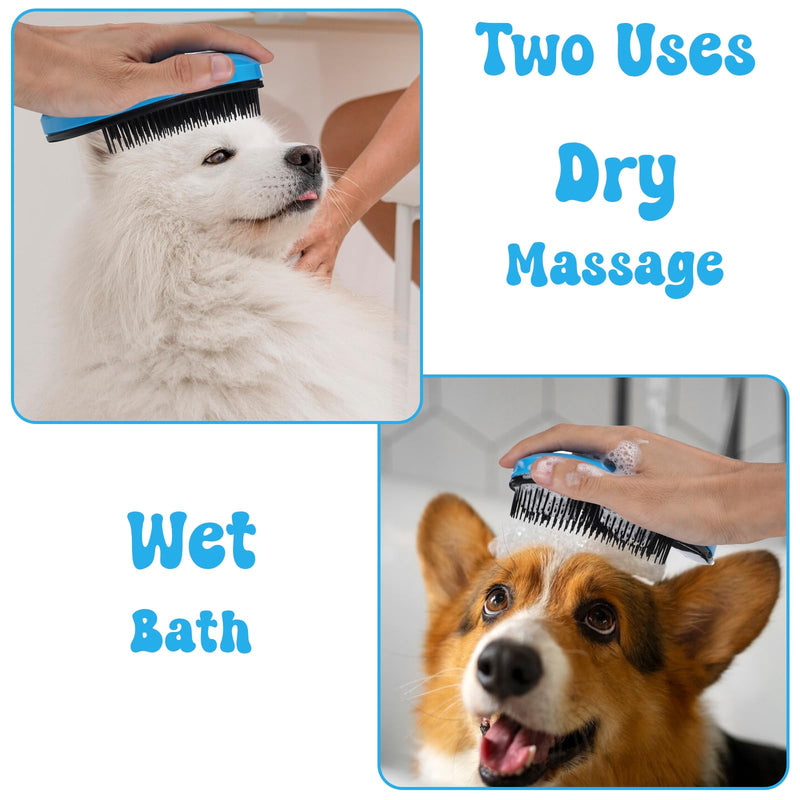 Small Dog Brush, Puppy Brushes for Grooming, Gently Cleaning Slicker Hair Brush for Teddy, Yorkies, Maltese, Shih Tzu, Chihuahua, Cats, Rabbits (Blue) - PawsPlanet Australia