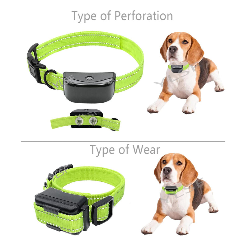 Dog Nylon Collar Strap for Heavy Light-Duty Electronic Fence Training Shock Barking Collar Receivers-3/4 Inch Replacement Strap-Compatible with Nearly All Brands and Models of Electric Collars 2 Pack Fluorescent Green and Pink With Holes