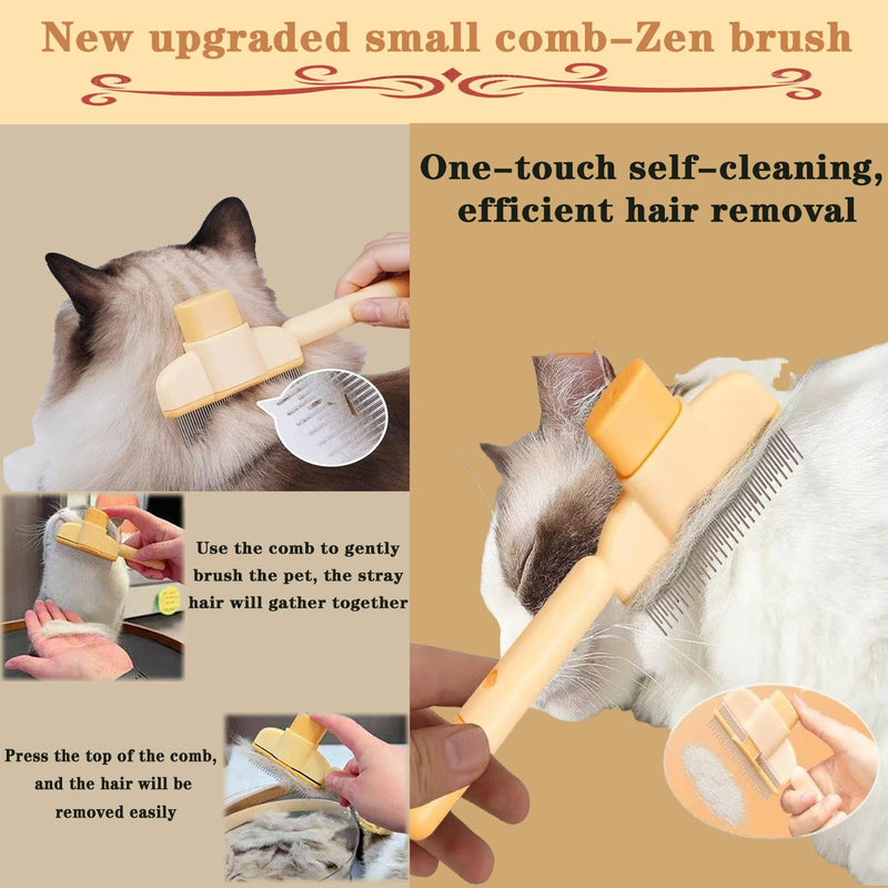 Groompro Deshedding Brush, Dog Brush for Shedding, Zen Brush for Cats,Cat Brushes Dog Brus Pet Hair Removal Tool, Painlessly Remove for Short & Long Hair(L(5.3 inch)) - PawsPlanet Australia