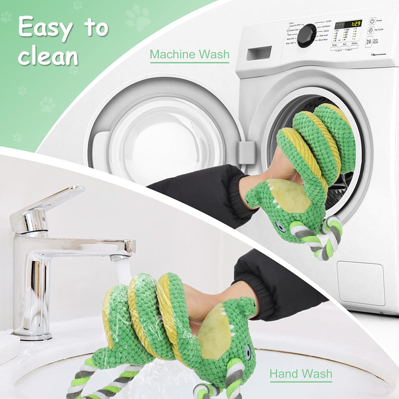 Pet Sounding Toys Animal Plush Chew Dog Interactive Bite Resistant for Small Large Dogs Puppy Molar Cleaning Teeth Knotted Rope Toy Pet Relieve Boredom Training Supplies,Crocodiles green - PawsPlanet Australia