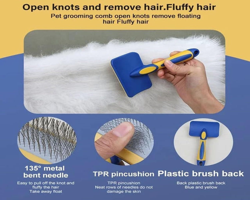 Pet Grooming Kit for Dogs Cats 8 in1 Brush Shedding & Deshedding Tools for Long and Short Haired Dogs and Cats, Dematting Comb Set - PawsPlanet Australia