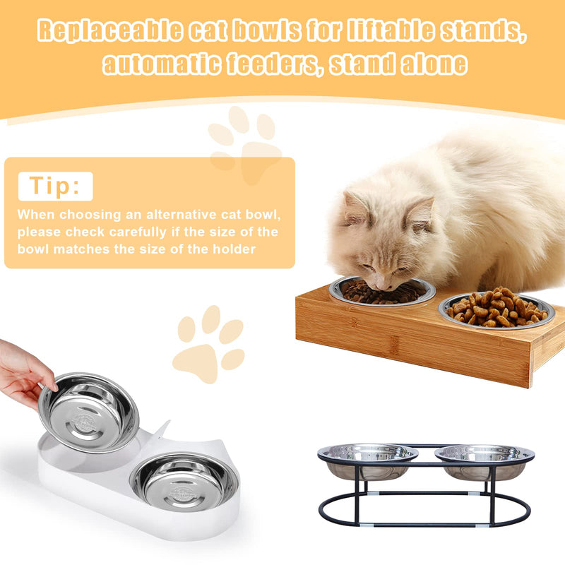 5 PCS Cat Bowls Whisker Friendly, Shallow Wide Flat Cat Food Bowls Stainless Steel,Metal Cat Dishes Whisker Fatigue Relief,Replacement Basic Cat Plates for Elevated Stand,Dishwasher Safe… Set of 5 - PawsPlanet Australia