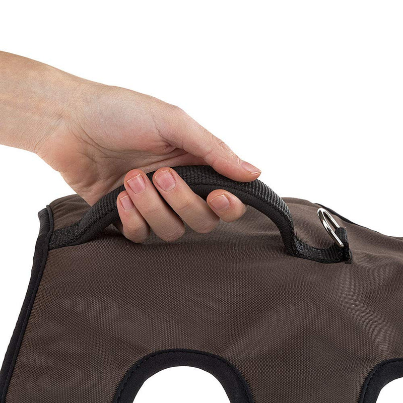 Ferplast Dog Harness Small Dog ERGOTREKKING EXTRA SMALL, Escape Proof Dog Harness, Greyhound, Adjustable Harness for Dogs, Reflective, Padded, 6 Closures, Ideal for Trekking XS Brown - PawsPlanet Australia