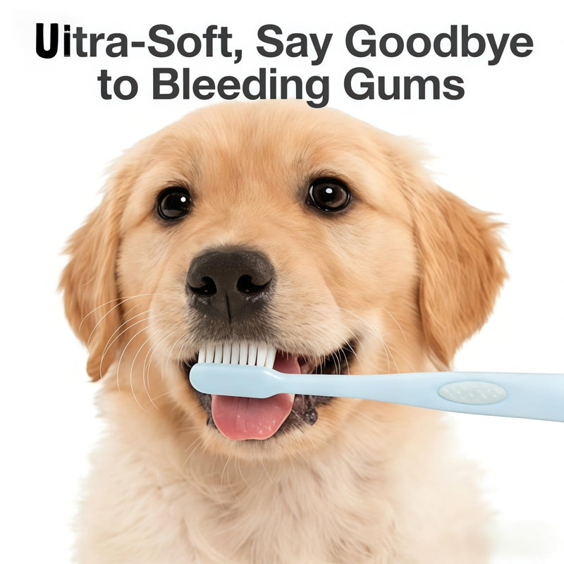 CGO Angled Soft Bristle Dog Toothbrush for Large Breeds – Ergonomic Curved Handle, Deep Cleaning for Medium & Large Dogs’ Teeth & Gum Line – Not for Puppies or Small Breeds