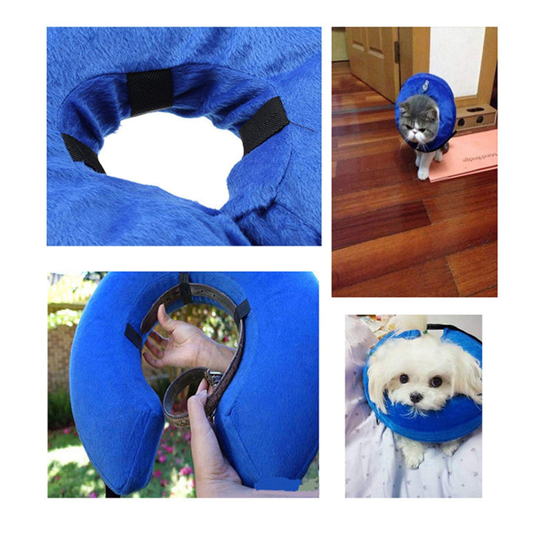 THAIN Soft Dog Recovery Protective Collar After Surgery-Cone Inflatable Collar for Dogs and Cats - Adjustable Washable Elizabethan Collar (M) M - PawsPlanet Australia