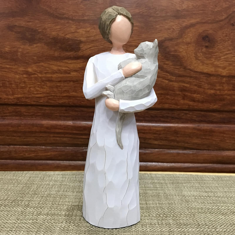 Cat Memorial Gifts, Loss of Cat Sympathy Gifts for Cat Mom, Pet Cat Remembrance Gifts, Collectible Hand-Painted Cat Angel Figurine Statue for Cat Lovers in Memory of Passing Away Cat Grey Cat - PawsPlanet Australia