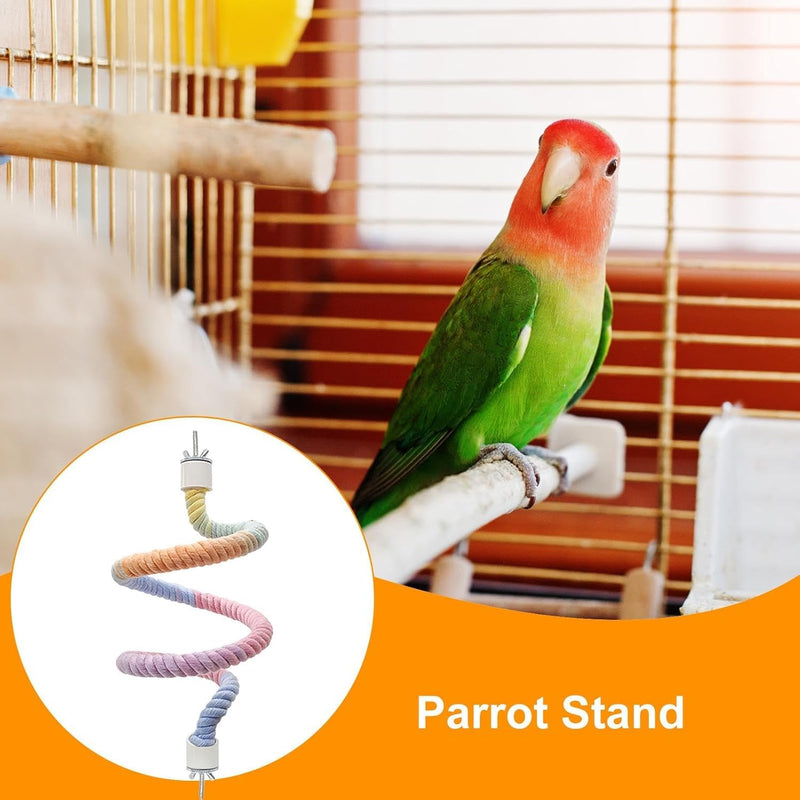 3 PCS of Bird perches Gradient Ropes, Used as Climbing Ropes for Parrot Cages, Rope Perch with Double Bird cage Swing Toy- Swing - PawsPlanet Australia