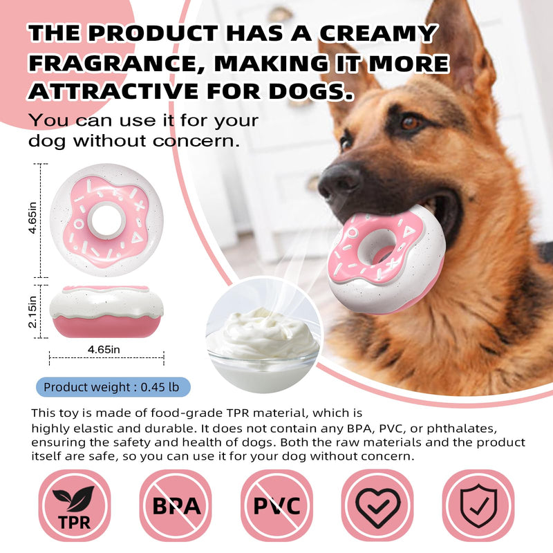 Carllg Dog Toys, Dog Chew Toys for Aggressive Chewers, Puppy Teething Toys, Donut Squeaky Tough Toys for Small Mediul Large Breed - PawsPlanet Australia