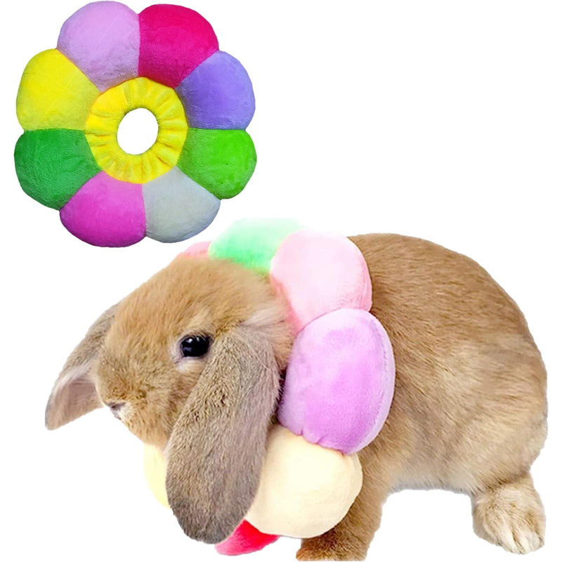 Rabbit Cat Cone Collar Soft,Adjustable Cat Recovery Wound Healing Accessory,Cats Cones to Stop Licking,for Chinchilla,Guinea Pigs,Bunny,Kitten Donuts Collar After Surgery(X-Small) X-Small