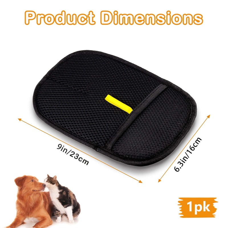 Newly Upgraded Electrostatic Pet Hair Removal Glove – Thickened Cat Dog Hair Remover Glove for Couch, Carpet, Car Seat – Not for Pet Grooming (Black,1 Glove) Black – 1 Glove - PawsPlanet Australia