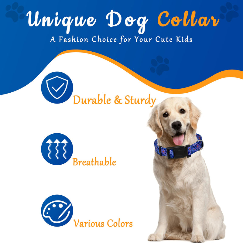 Dog Collar, Classical Indian Spirit Boys Girls Puppy Collar for Small Medium Large Dogs, Adjustable Soft Basic Pet Collar with Safety Buckle for Male Females(Purple,S) Small (Neck 10-16", Width 3/4") Purple - PawsPlanet Australia
