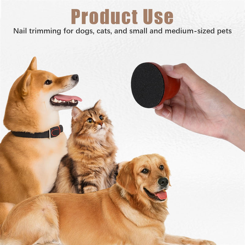 Dog Nail File,Wood Cat Nail File Boards,Pet Toenail Grinder Board, Scratcher Board Puppy Pad for Small to Medium-Sized Dogs and Cats with 3 Pcs Replaceable Sandpaper (Red) Red - PawsPlanet Australia