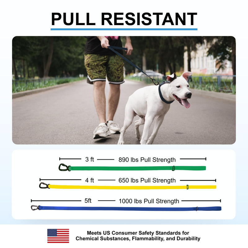 DogTraxs - Essential Dog Leash - Biothane Training Lead - for Small-Large Dogs - Waterproof & Odor Resistant - Self Locking Swivel Carabiner Durable - 3/4" x 3 Feet - Maroon - PawsPlanet Australia