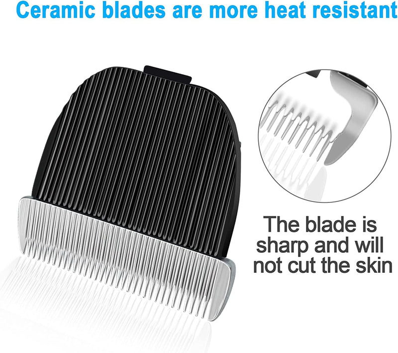 3 Pack Replacement Blade Compatible with oneisall Low Noise Dog Clippers, Made of Ceramic Blade & Stainless Steel Blade,Cut Length 0.5mm 3 Pack(Cut Length 0.5mm) - PawsPlanet Australia