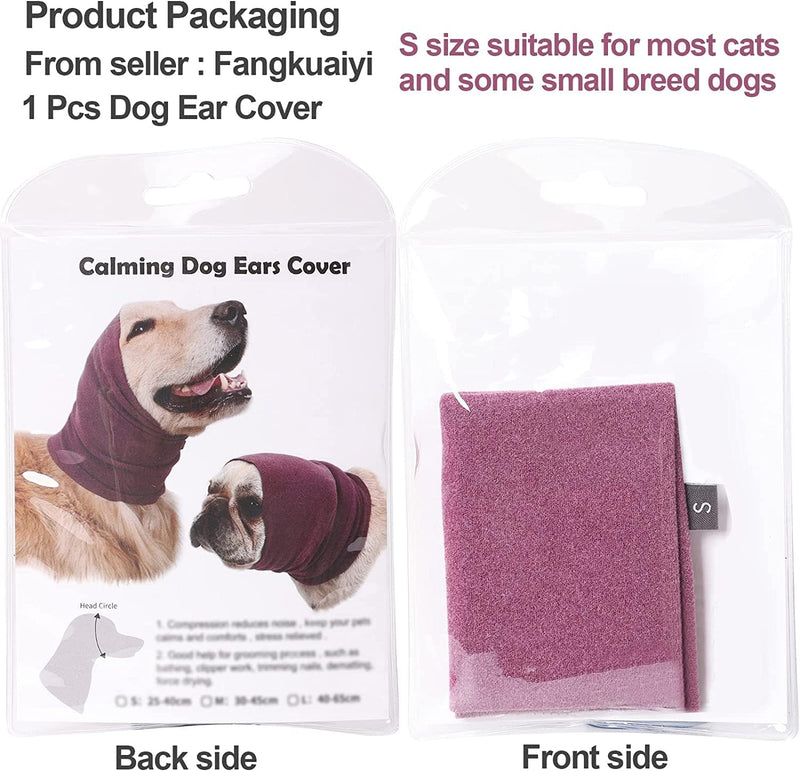 Dog Ears Cover for Bathing Drying and Grooming, Pet Hood for Anxiety Relief and Calming, Dog Ear Protector, Snood and Head Wear (Large Size)