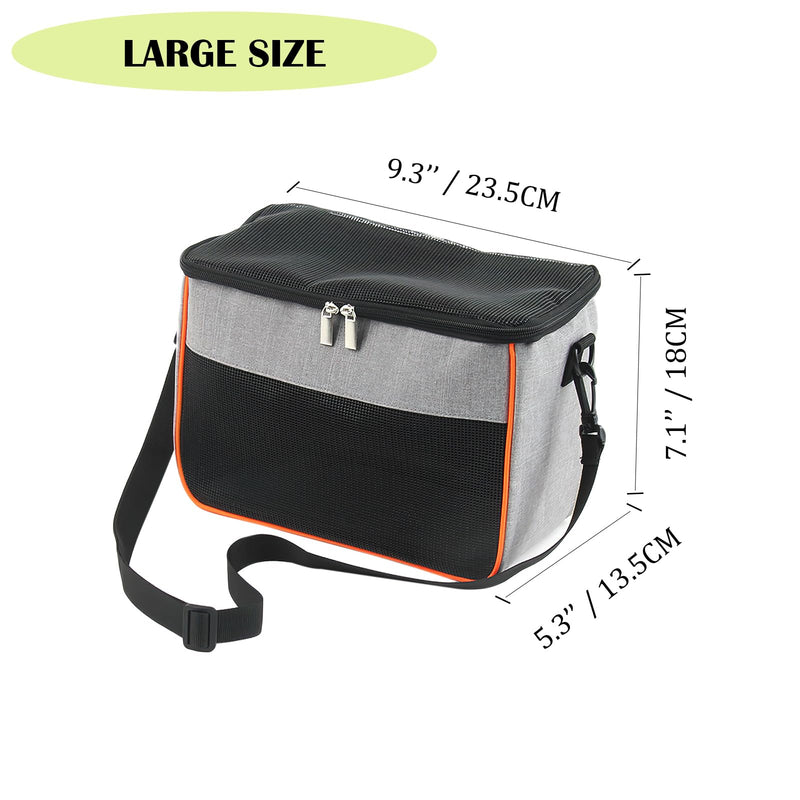 haozaikeji Guinea Pig Carrier Bag Portable Rabbit Travel Bag Breathable Small Animal Outgoing Pouch Hamster Carrier with Pad Grey